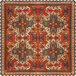 رومیزی مخمل مربع فرش ترنج