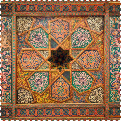 رومیزی مخمل مربع سقف چوب و چرم