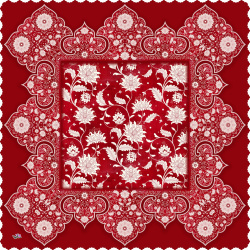 رومیزی مخمل مربع لاله عباسی