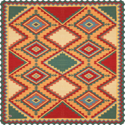 رومیزی مخمل مربع جاجیم