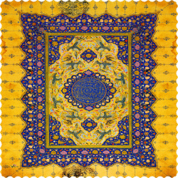 رومیزی مخمل مربع خسرو و شیرین