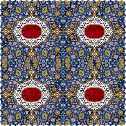 رومیزی مخمل مربع فرش وکتور