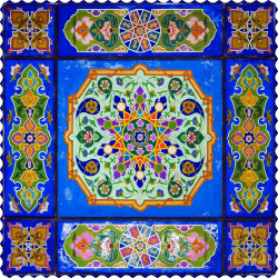 رومیزی مخمل مربع ترمه شمس