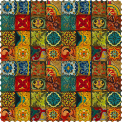 رومیزی مخمل مربع چهل تیکه