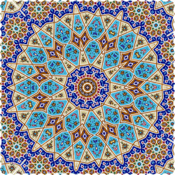 رومیزی مخمل مربع شمسه