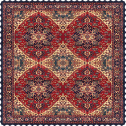 رومیزی مخمل مربع چهارسو