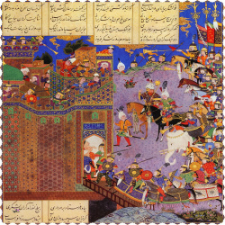 رومیزی مربع شاهنامه بزم