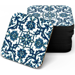 زیر لیوانی سنتی چوبی mdf کاشی آبگینه