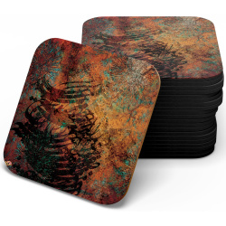 زیر لیوانی چوبی mdf خط و پتینه