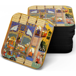 زیر لیوانی چوبی mdf شاهنامه پادشاهی