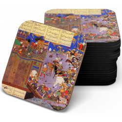 زیر لیوانی چوبی MDF شاهنامه بزم