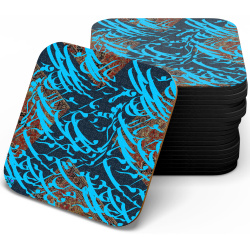 زیر لیوانی چوبی MDF فرش و خط