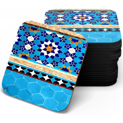 زیر لیوانی چوبی MDF کاشی حوضی