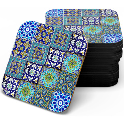 زیر لیوانی چوبی MDF چند کاشی