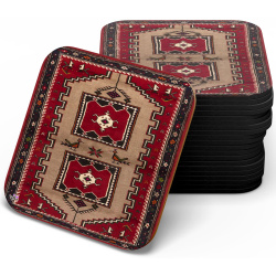 زیر لیوانی چوبی MDF فرش پشم