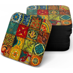 زیر لیوانی چوبی mdf چهل تیکه