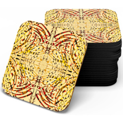 زیر لیوانی چوبی mdf کالیگرافی زردینه