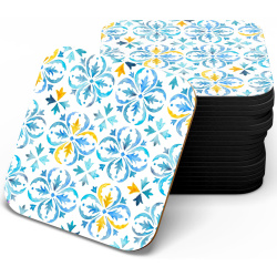 زیر لیوانی چوبی MDF گل چهار پر