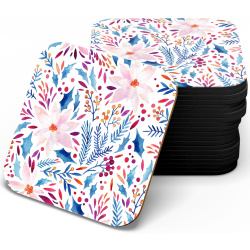 زیر لیوانی چوبی MDF گلینه صورتی