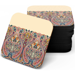 زیر لیوانی چوبی MDF بته جقه وکتور