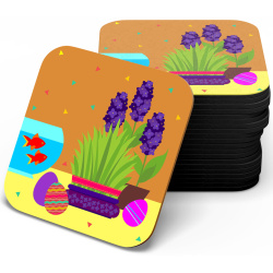 زیر لیوانی چوبی MDF نوروز هفت سین