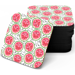 زیر لیوانی چوبی MDF هندوانه برشی