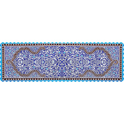 رانر مخمل کاشی گره ابی