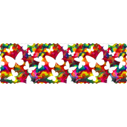 رانر مخمل پروانه رنگ رنگ