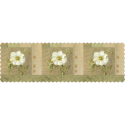 رانر مخمل نقاشی گل بنفشه زمینه کرم