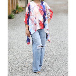 تونیک دخترانه مونتاژ رگبرگ