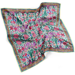 روسری نخی کاشی گل رز