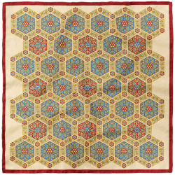 پوشت (دستمال جیب) طرح شش ضلعی