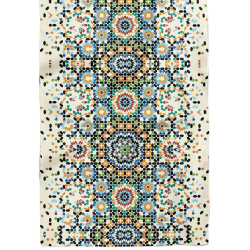 دستمال گردن مراکش کرمی چند رنگ