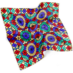 روسری نخی شیشه رنگین