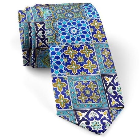 کراوات چند کاشی آبی