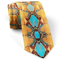 کراوات پوست ماری زرد