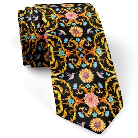 کراوات کلاسیک گل و پروانه