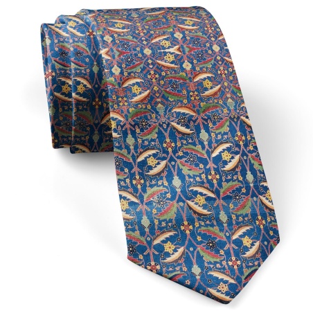 کراوات مردانه فرش سرمه ای برگ