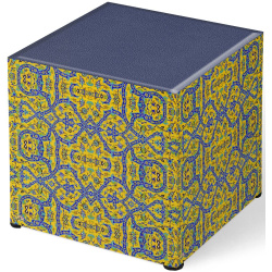 پاف مخمل فرش کاشی زرد