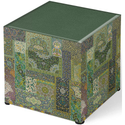 پاف صندلی فرش چهل تیکه یشمی