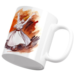 ماگ سرامیکی رقص صوفی آب رنگ