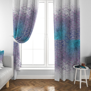 پرده مخمل سیاه مشق رنگین